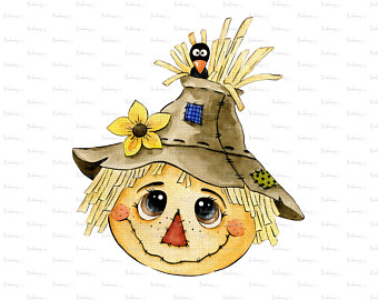 Etsy . Fall clipart scarecrow face