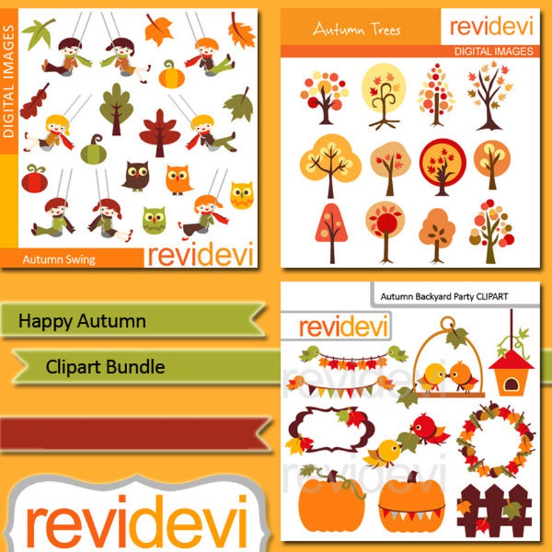 fall clipart themed