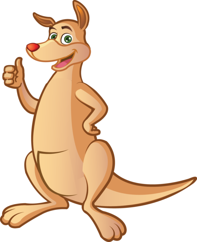 Free images black and. Kangaroo clipart cute