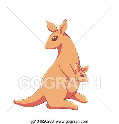 kangaroo clipart kawaii
