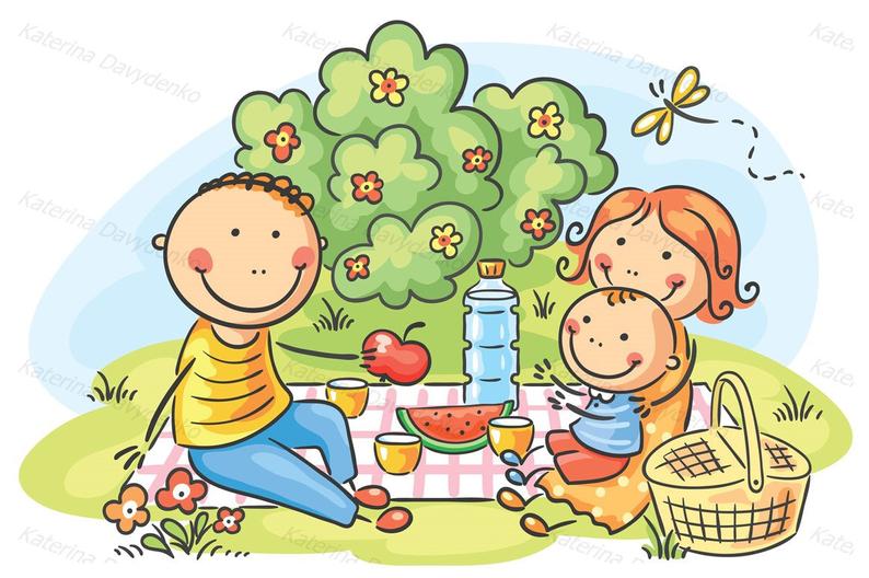 families clipart outdoors