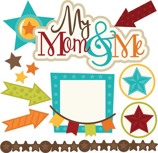 My mom me svg. Family clipart scrapbook
