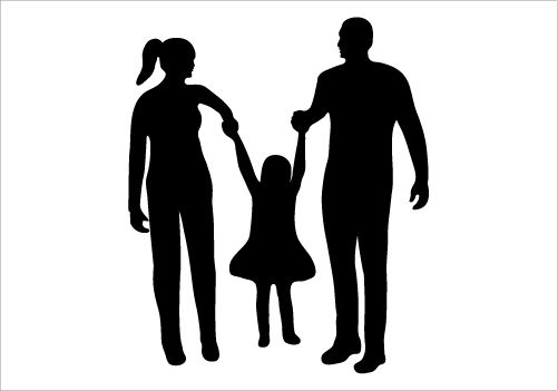 families clipart shadow