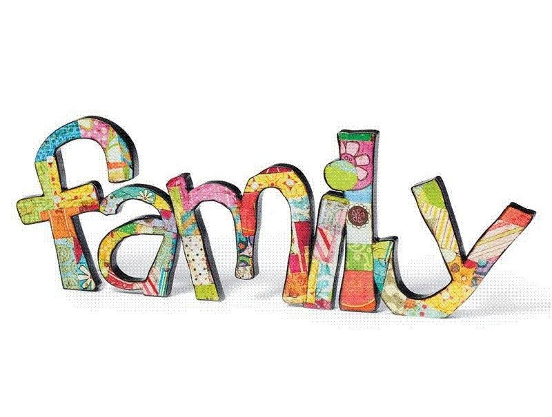 families clipart text