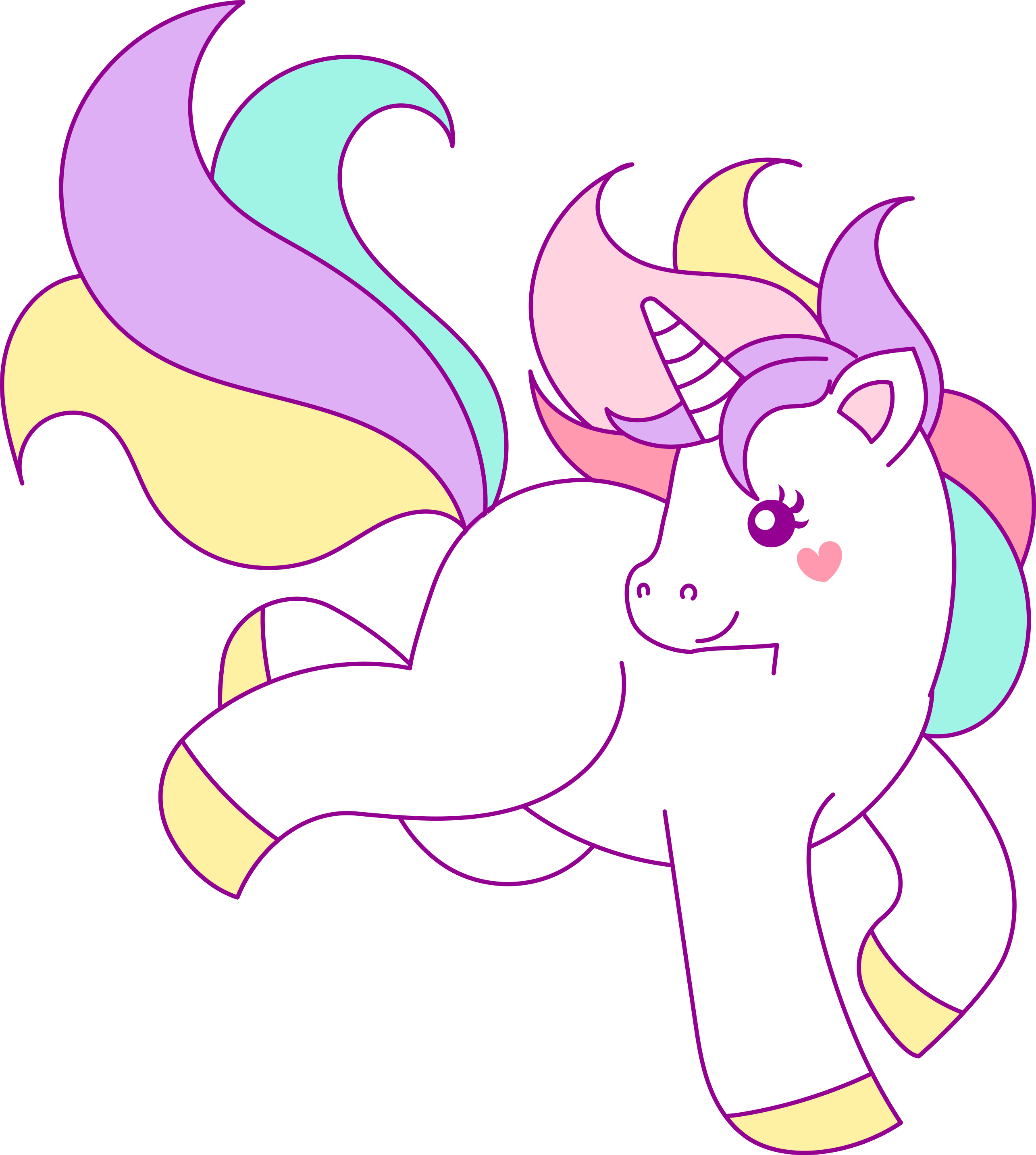 Free hand drawn clip. Family clipart unicorn