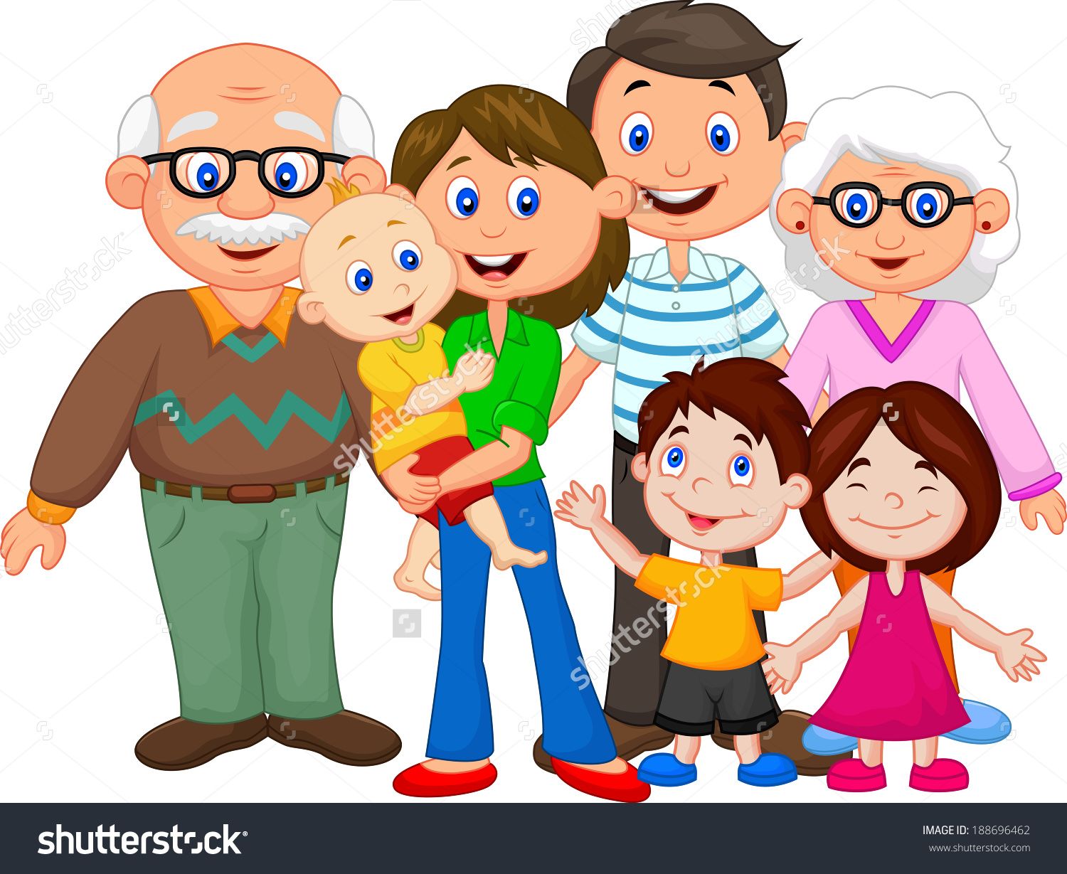 clipart family cartoon