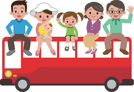 family clipart bus
