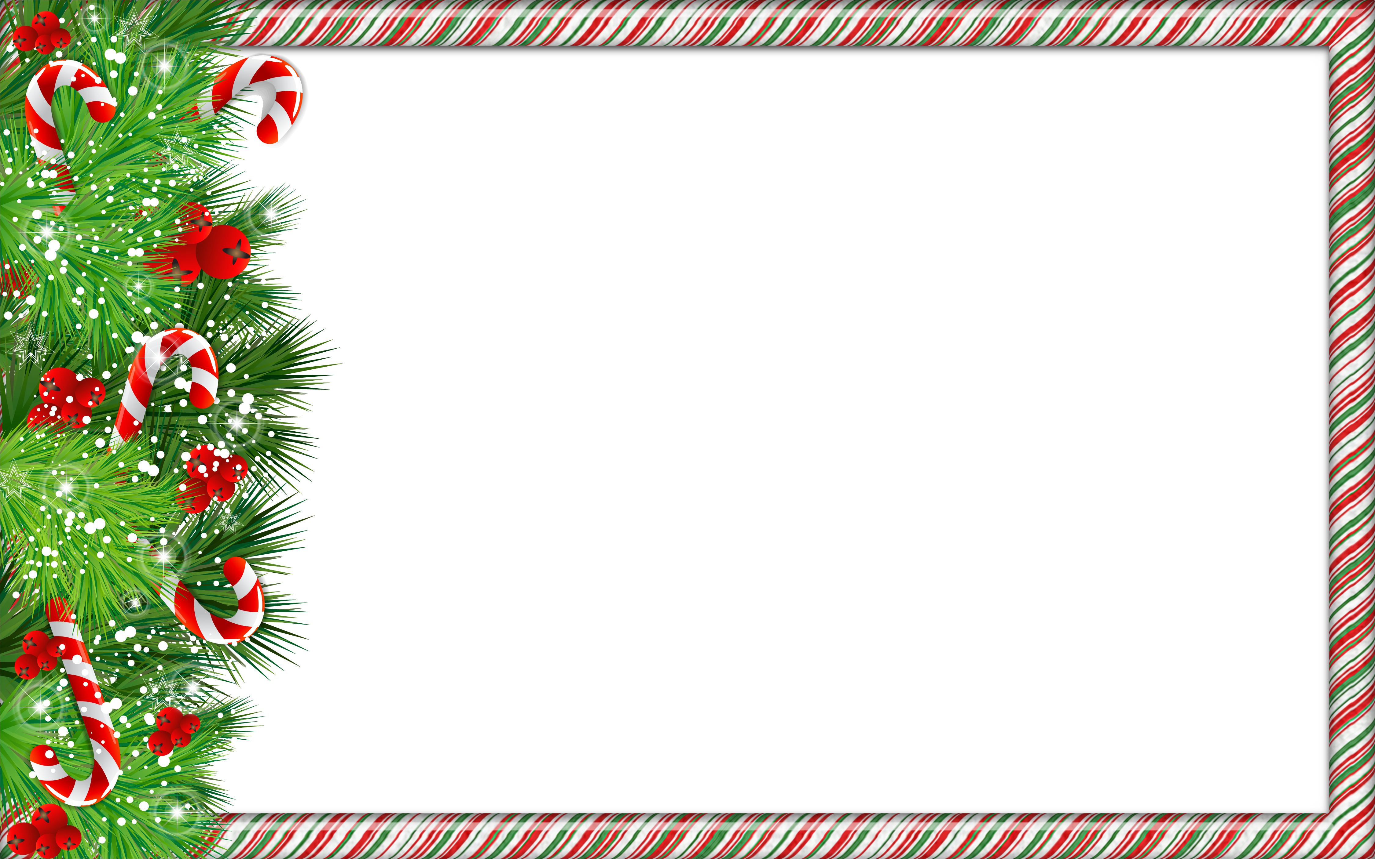 Christmas png photo frame. Garland clipart candy