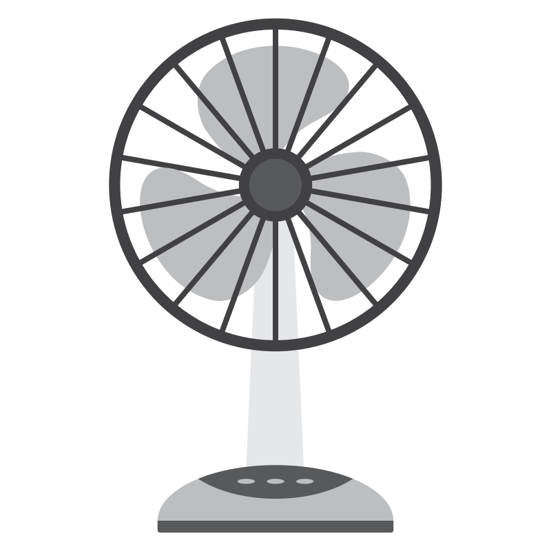 fan clipart black and white