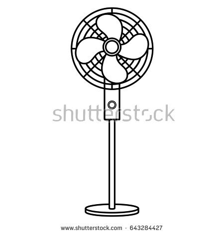 fan clipart black and white