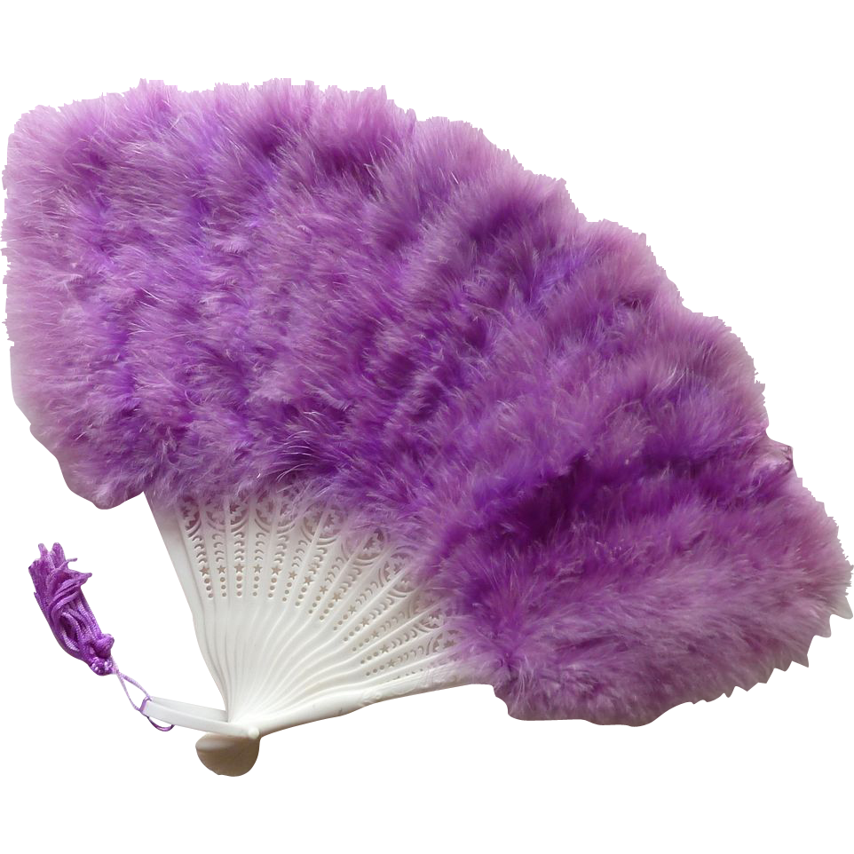 Fan clipart hand fan. Lavender feathers ornate pierced