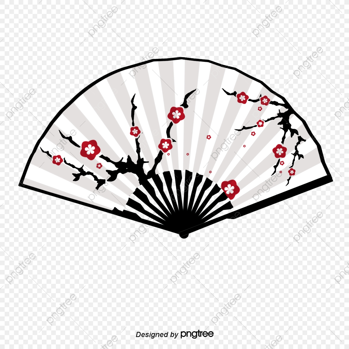 Cherry blossom fresh and. Fan clipart japanese style