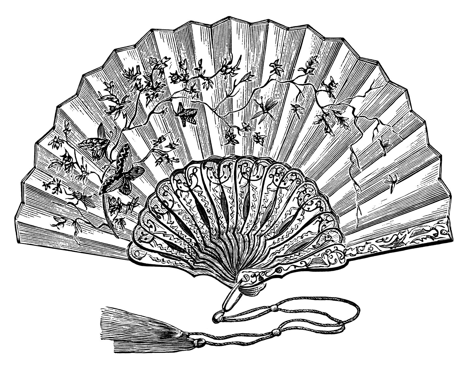 Fan clipart old fashioned. Victorian ladies vintage black
