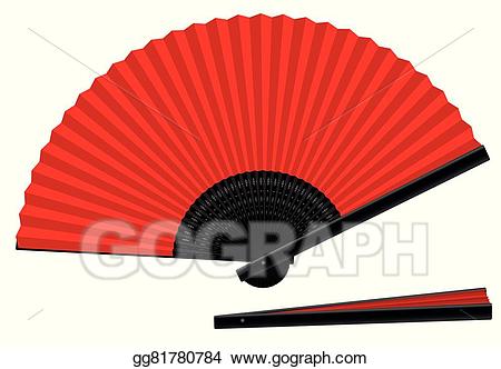 fan clipart red fan