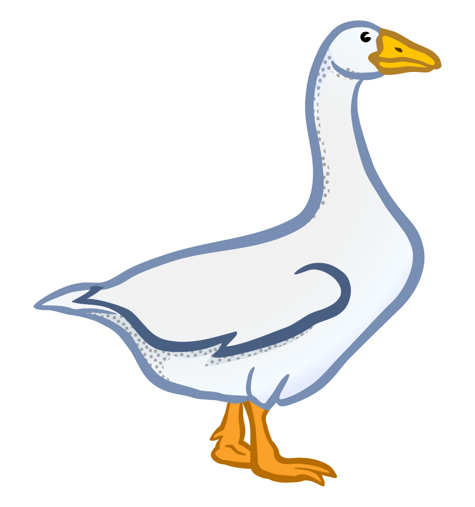 Farm clipart goose. Onlinelabels clip art coloured
