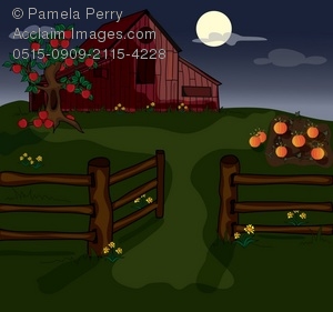 At stock photography acclaim. Farm clipart night