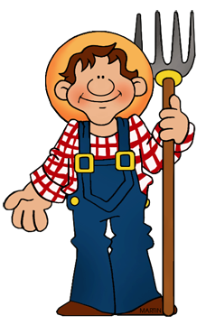 Free ranching and farming. Farmer clipart fame