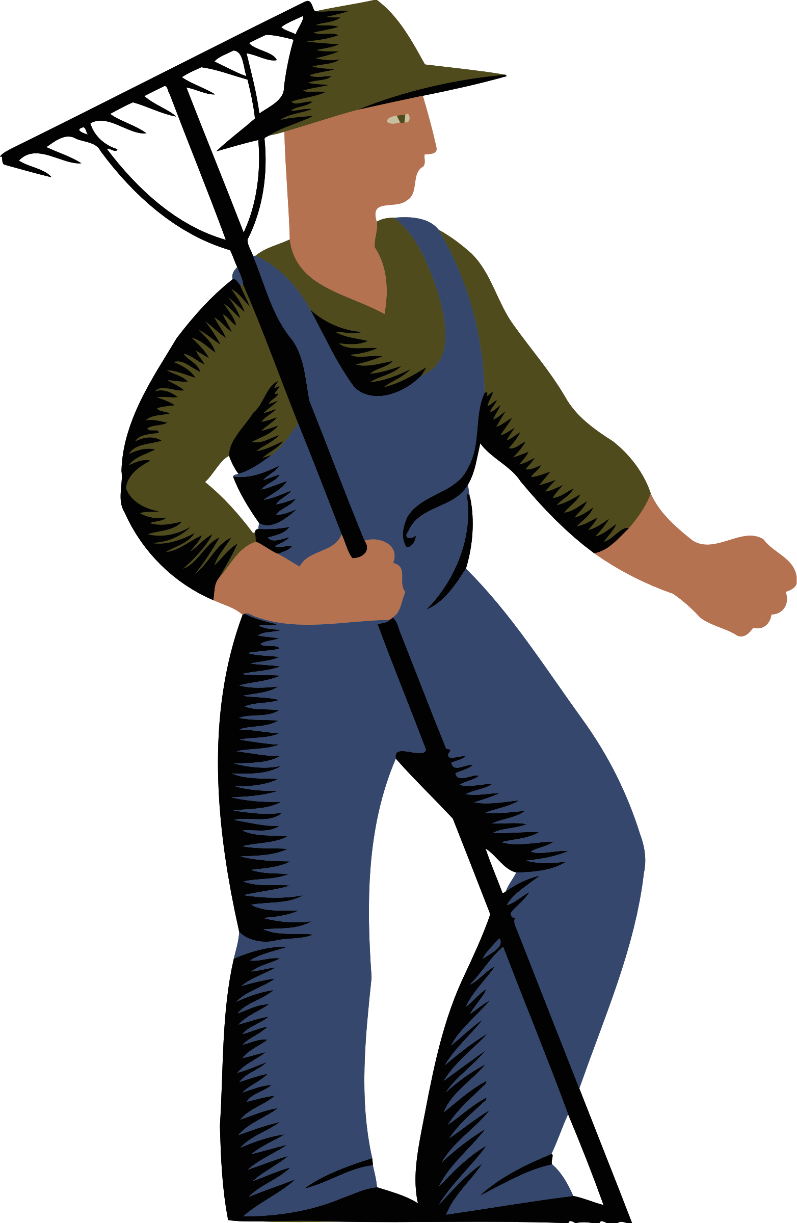 Farmer clipart labour. Worker big image png