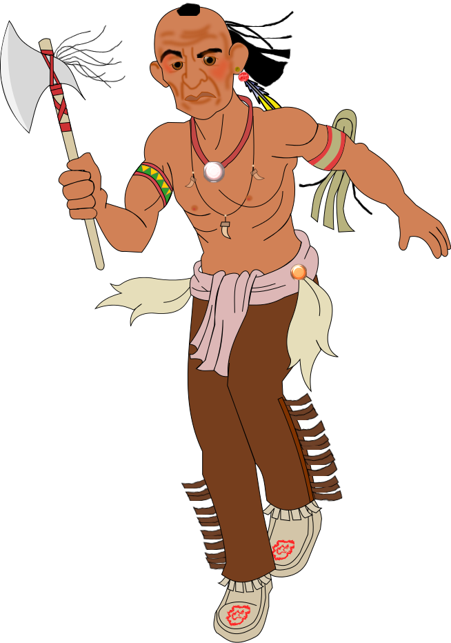 Old pencil and in. Indian clipart comanche