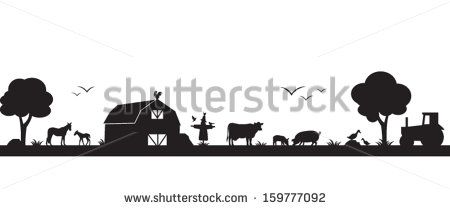 farming clipart silhouette