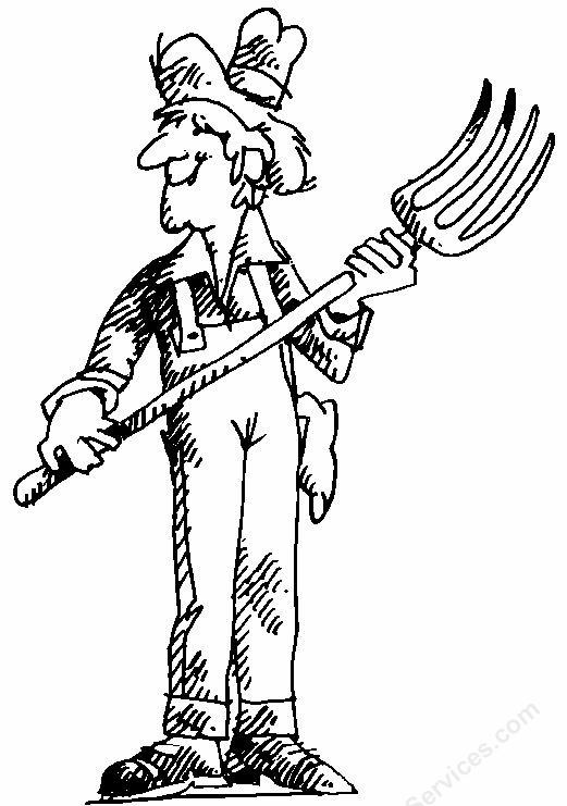farmers clipart black and white