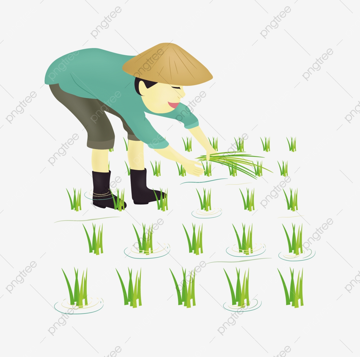 Farmers clipart paddy cultivation, Farmers paddy cultivation ...