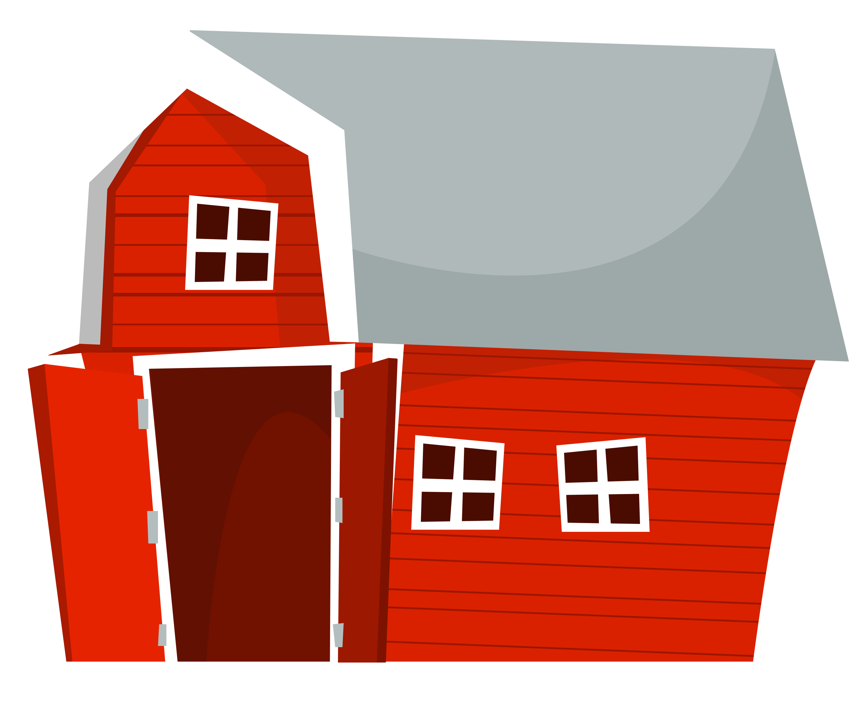 farmhouse clipart rural house