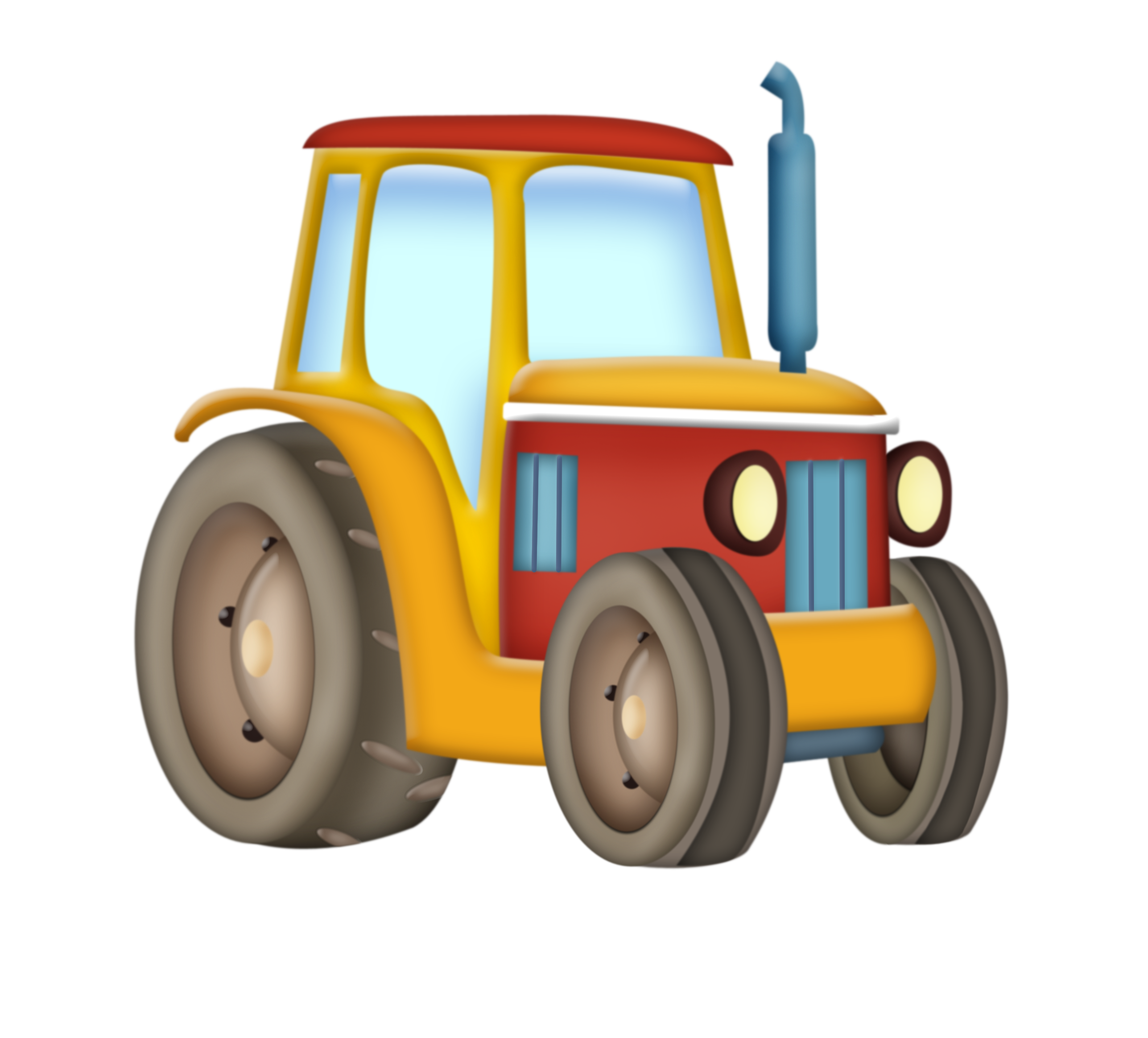 farmhouse clipart tractor