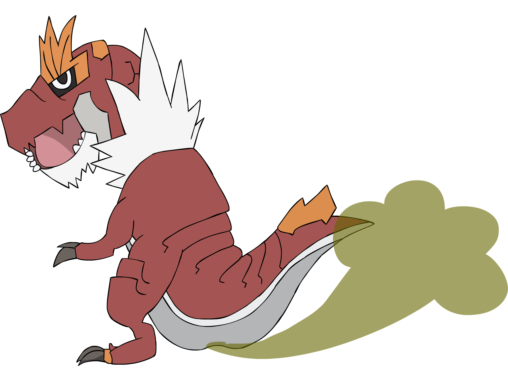 Queen tyrantrum by asctoons. Fart clipart marine