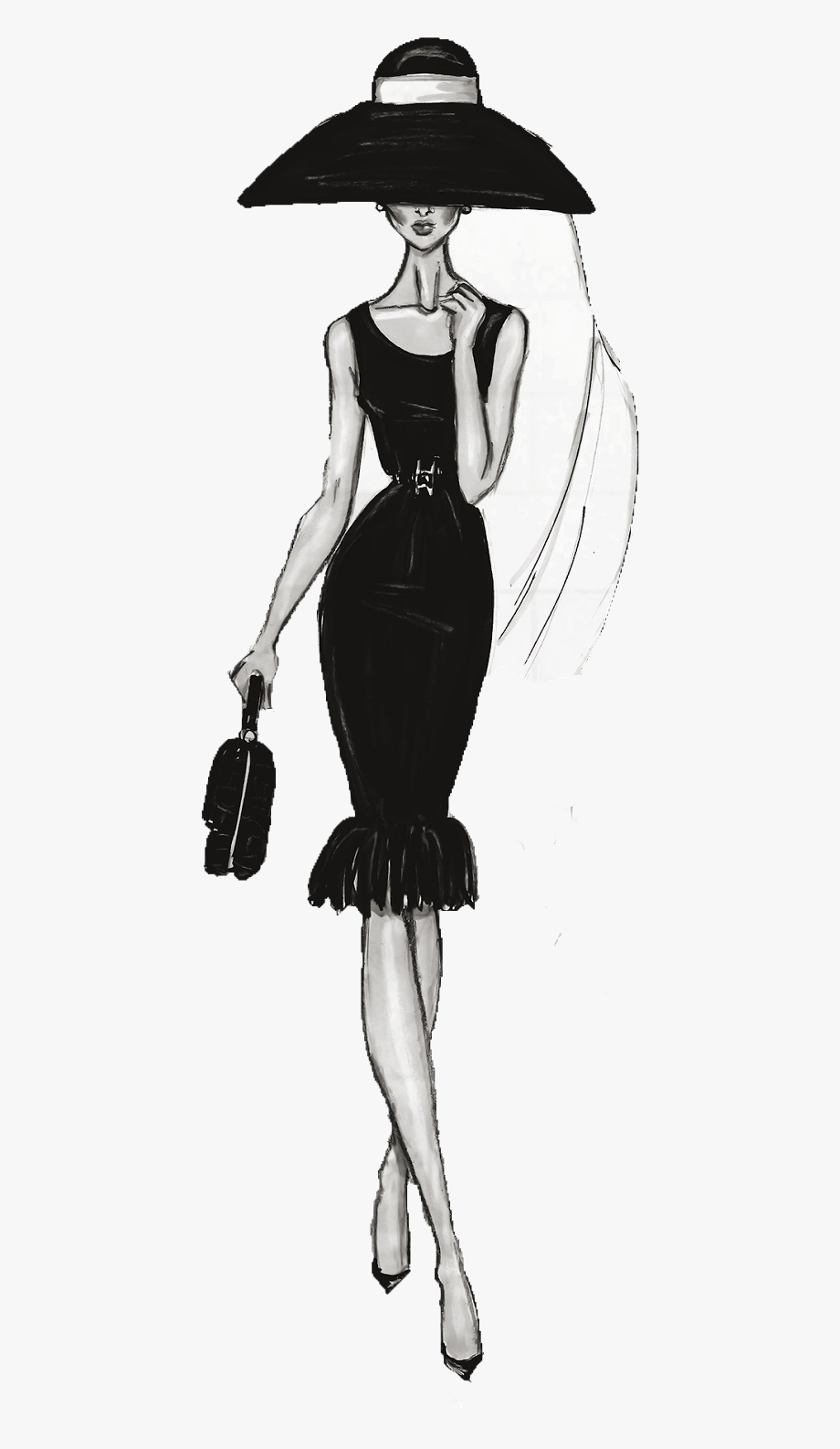 Fashion clipart fashion drawing. Female illustration chanel free
