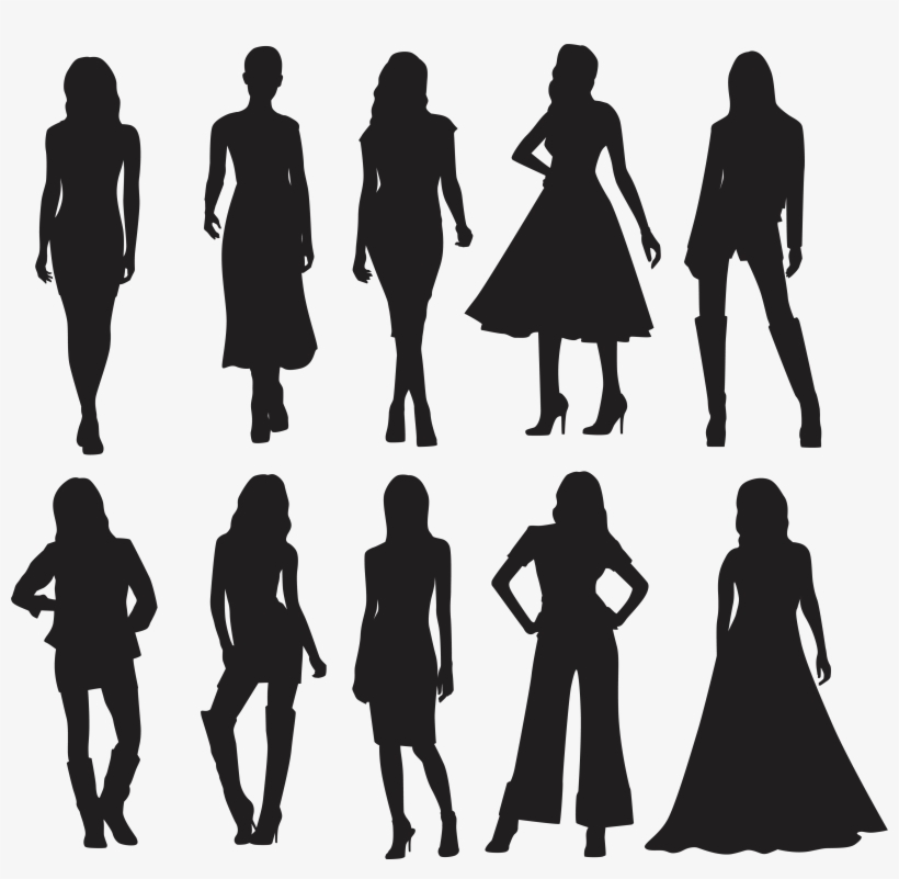 Silhouettes png . Fashion clipart project runway