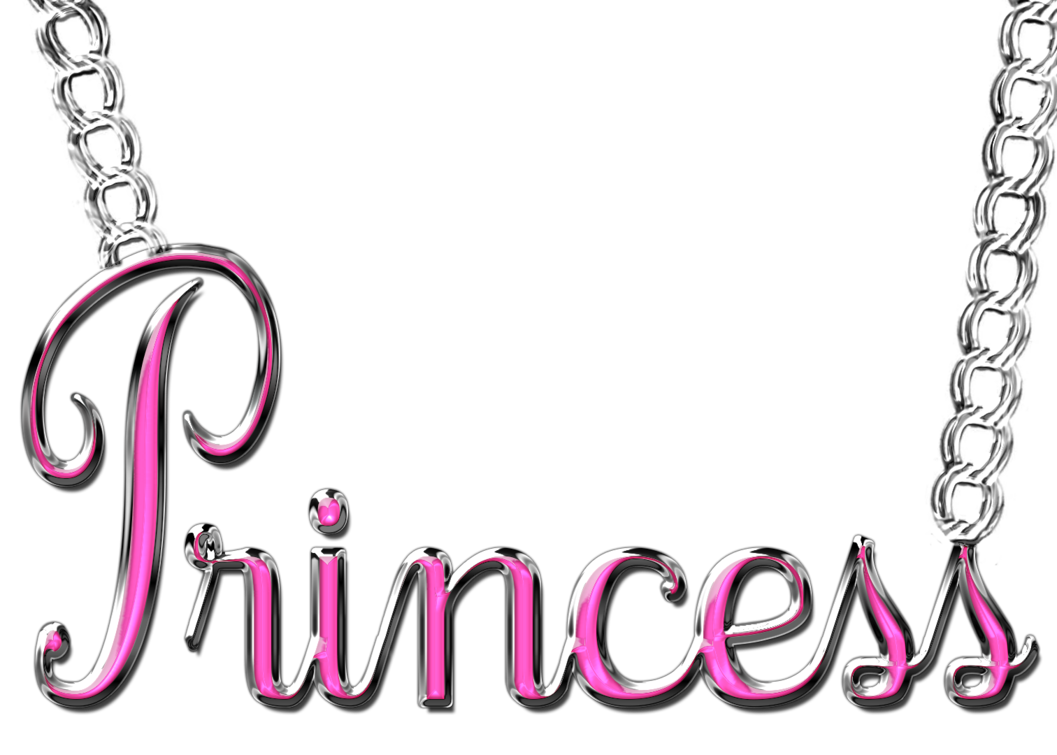 Necklace clipart pink necklace. Word princess png by