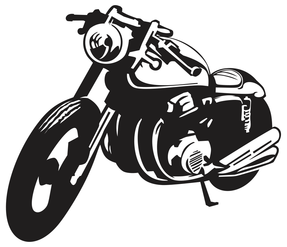 silhouette clipart motorcycle