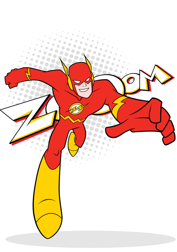 Flash . Hero clipart superhuman