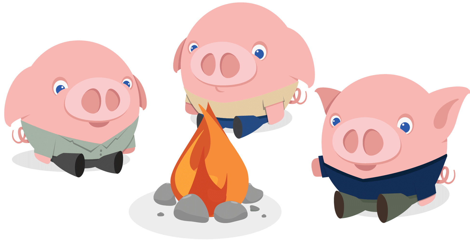 pig clipart tired