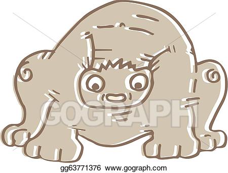 Vector art drawing gg. Fat clipart bug