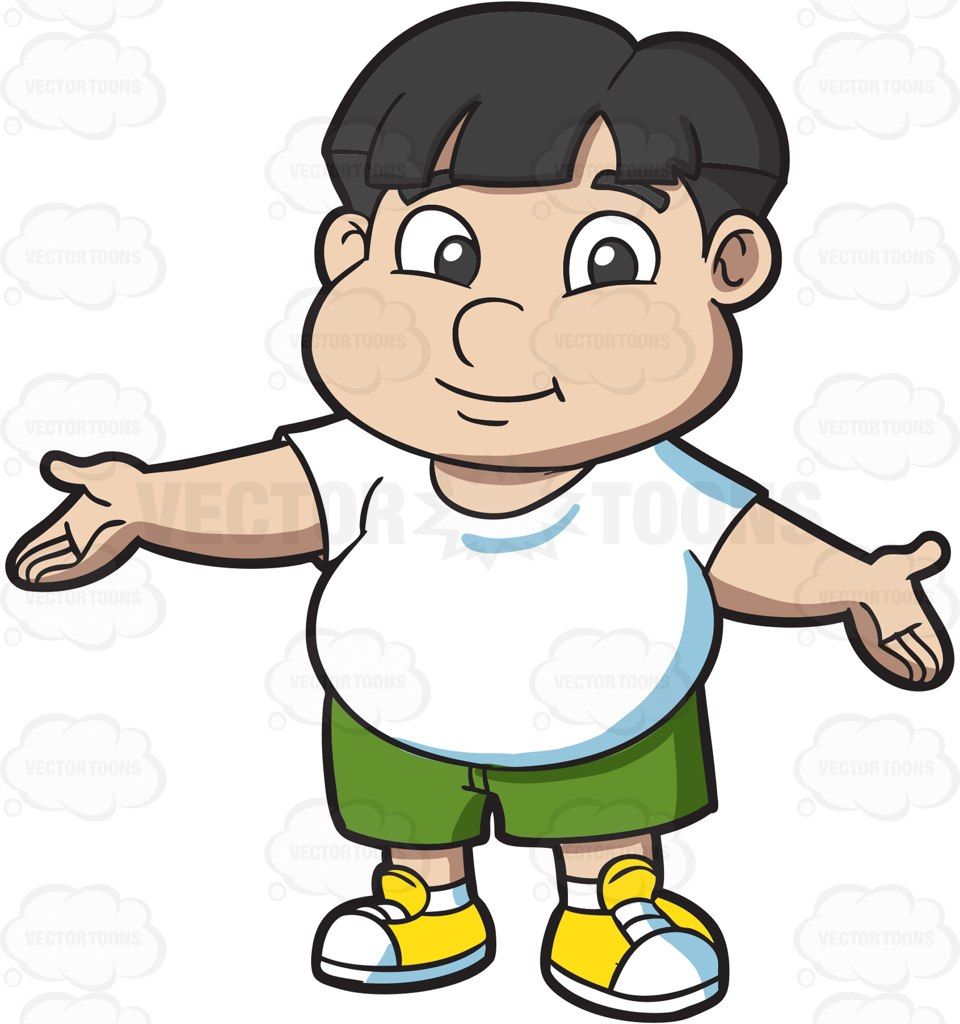 Chubby boy cartoon