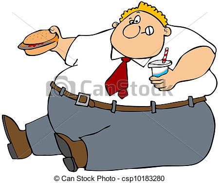 fat clipart fat eating