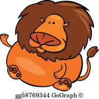 fat clipart lion