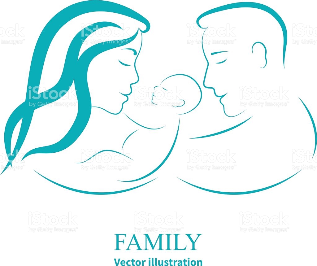 Father clipart baby drawing. Mother and at paintingvalley