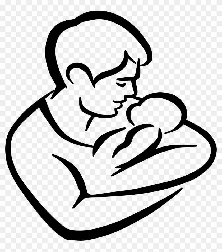 father clipart baby drawing