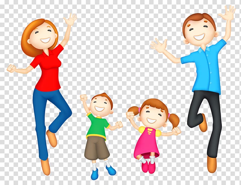 Son clipart cartoon. Family illustration daughter father