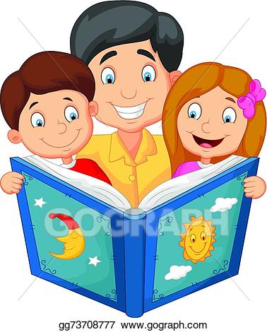 father clipart reading