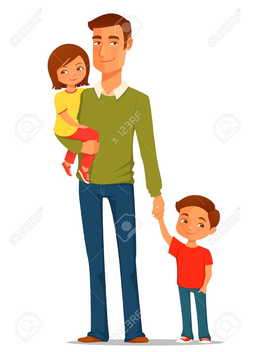 father clipart single parent family