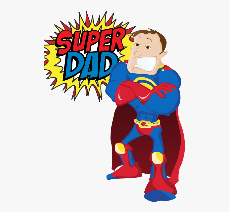 father clipart super dad
