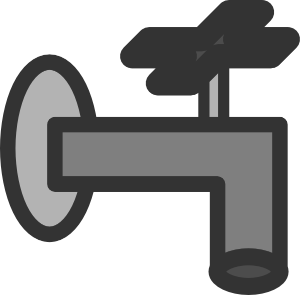 Faucet clipart black and white. Clip art at clker