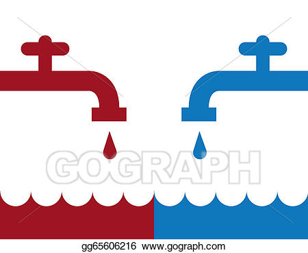 Vector art hot eps. Faucet clipart cold water