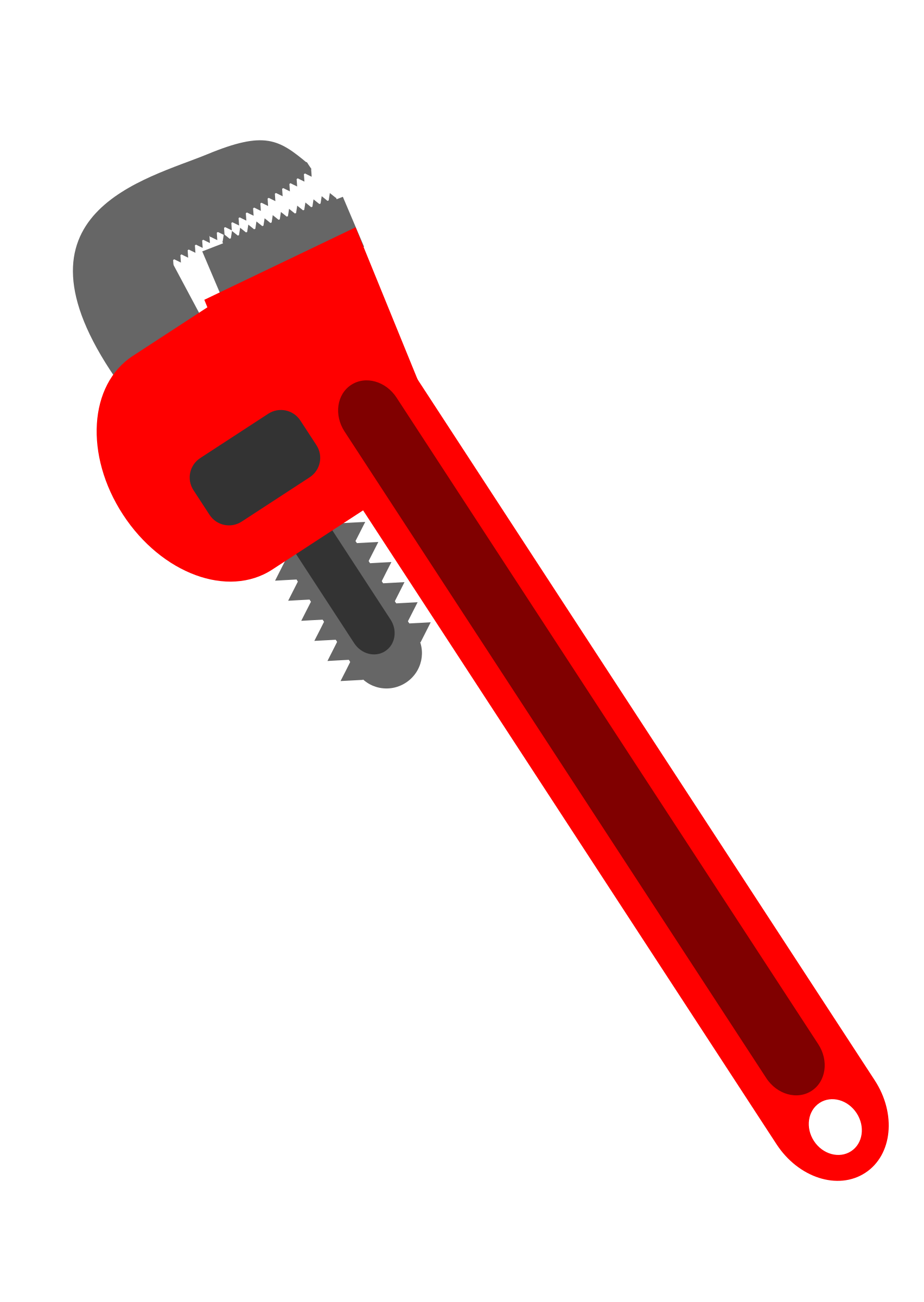 Plumber clipart icon. Plumbing faucet wrench decoration