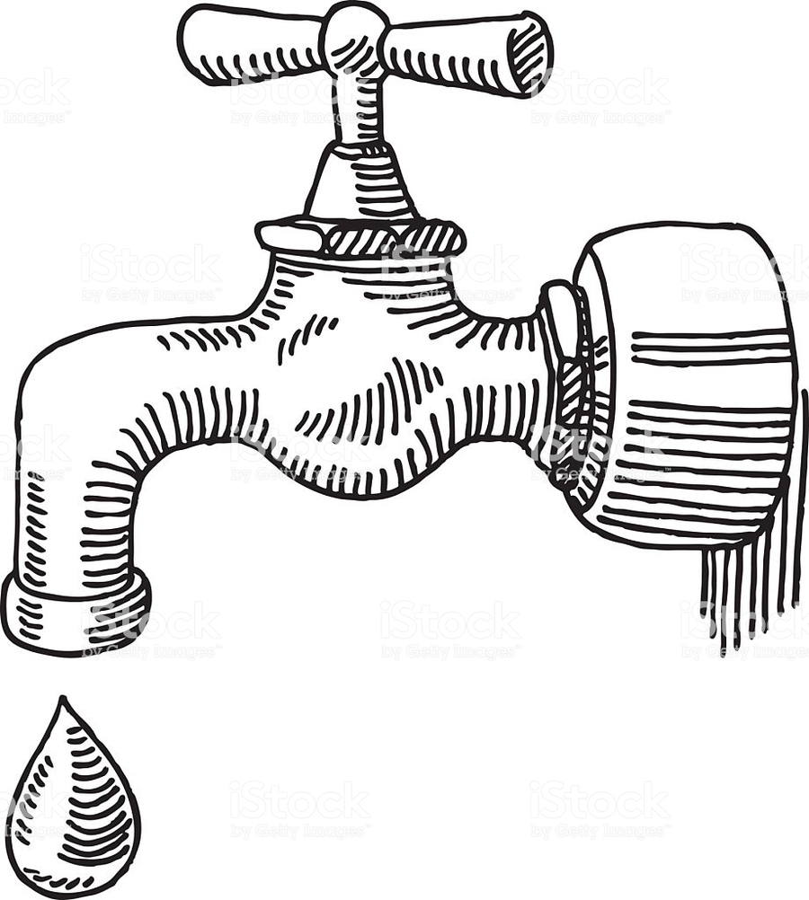 Faucet clipart water drawing. Download tap handles controls