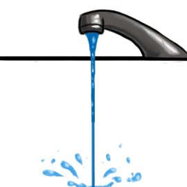 Faucet clipart water electricity. Bend with static sciencebob